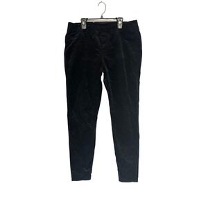 Eileen‎ Fisher Black Velvet Corduroy Stretch Pull On Pants Women Winter Medium